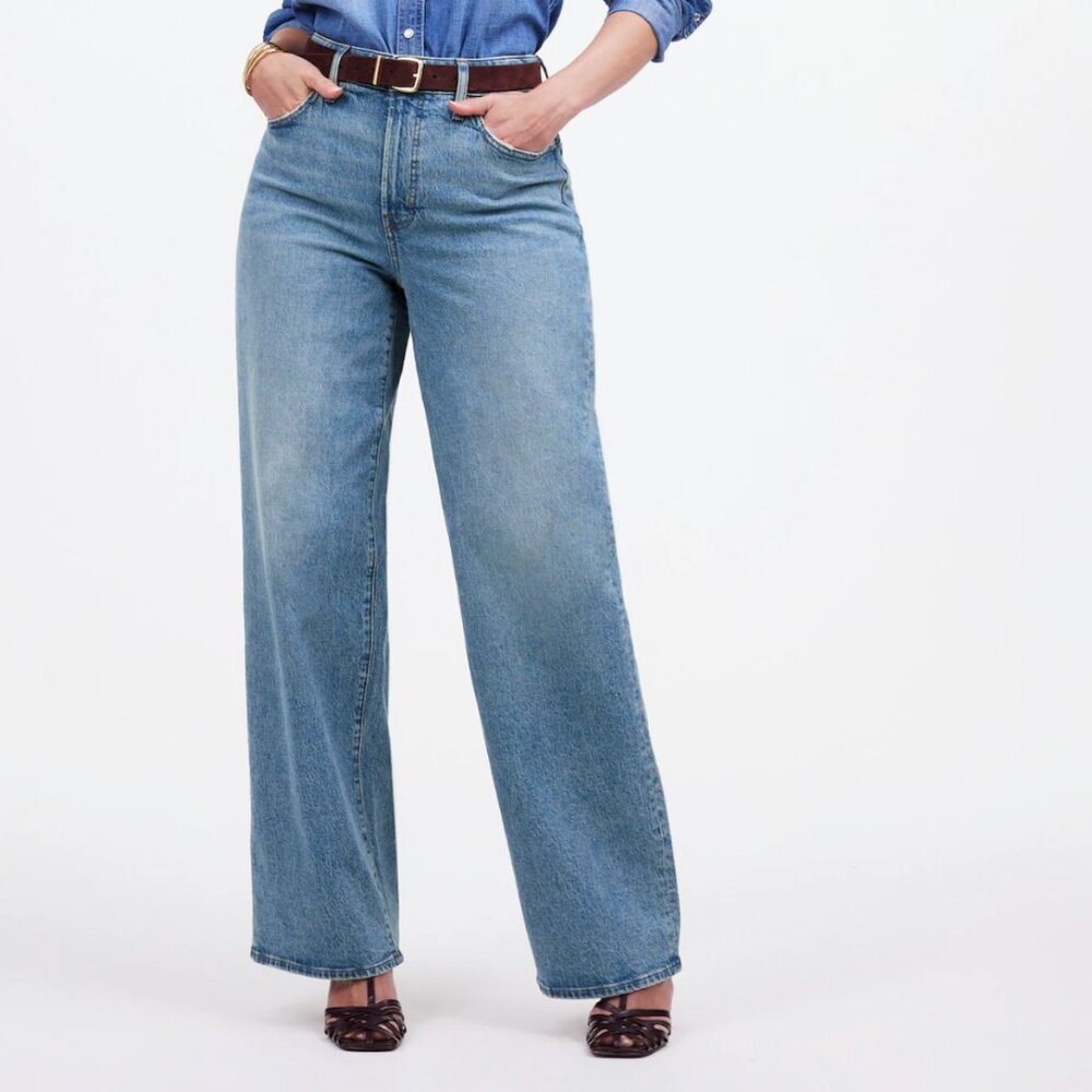 Madewell Women's Blue Flare & Wide Leg Jeans